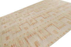 Rug & Kilim's Teppich im skandinavischen Stil in Elfenbein und Beige, mit geometrischem Muster