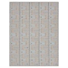 Rug & Kilim’s Scandinavian Style Rug in Light Blue with Geometric Patterns
