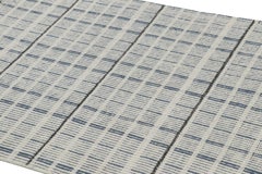 Rug & Kilim’s Scandinavian Style Rug in Light Gray, Blue with Geometric Stripes