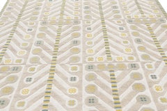 Rug & Kilim’s Scandinavian Style Rug in Off-White and Beige Geometric Patterns