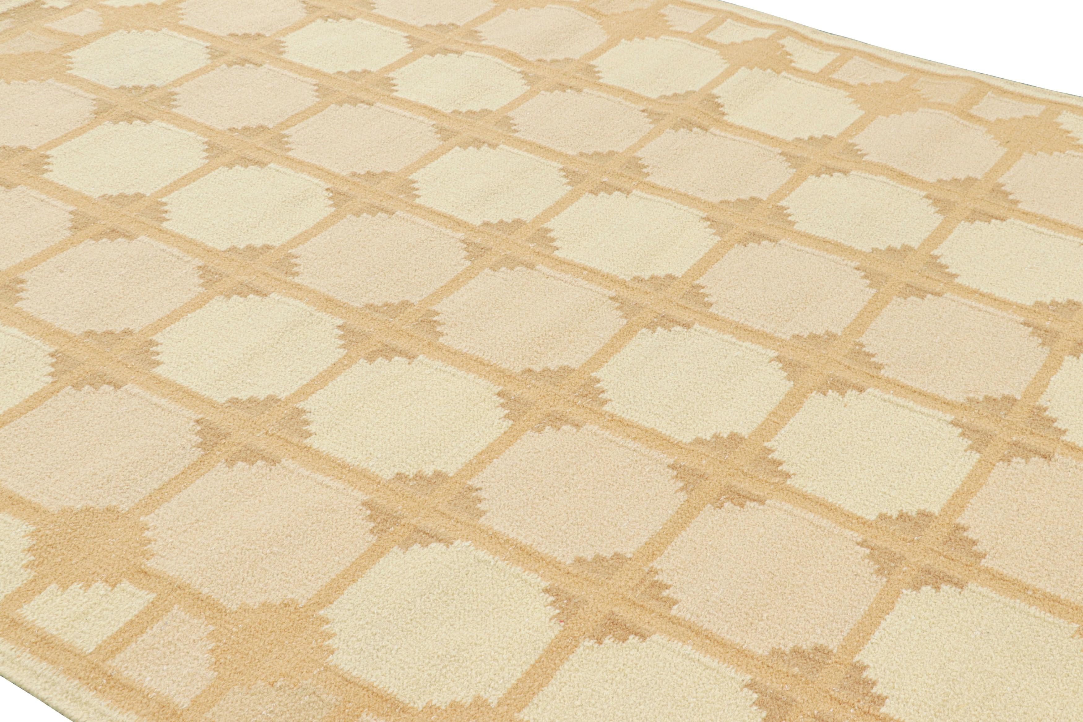 Questo tappeto contemporaneo 8x10 è un'entusiasmante novità della collezione di tappeti scandinavi di Rug & Kilim, tessuti a mano con una nuova struttura a trama piatta che utilizza una miscela di lana e filati esotici ispirati all'alpaca.

Sul