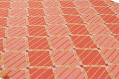Tappeto in stile scandinavo Rug & Kilim in rosa con motivi geometrici a diamante