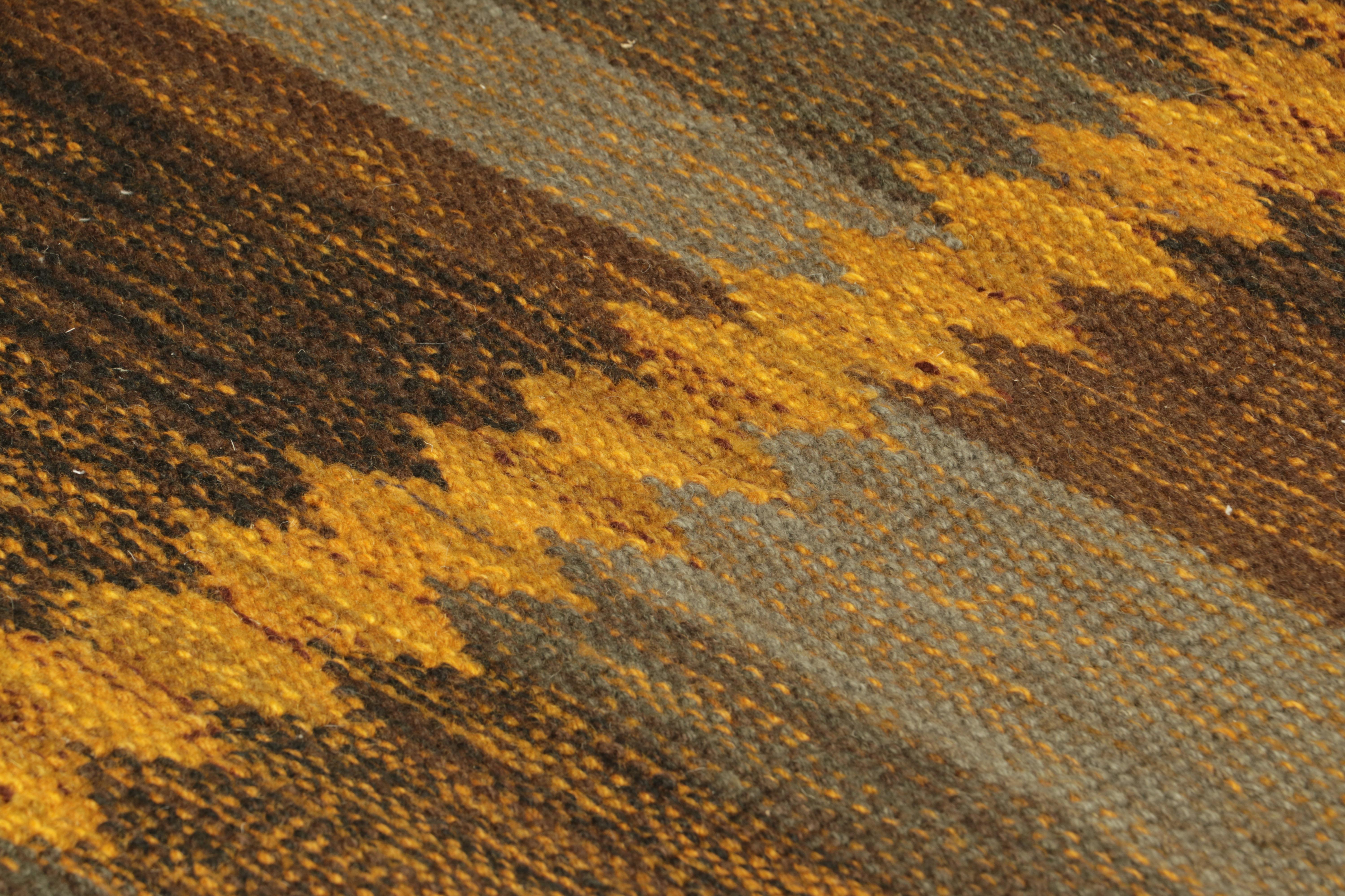 This 3x5 Swedish rug is a bold new addition to Rug & Kilim’s Scandinavian collection. Handwoven in a wool flatweave with undyed natural yarns as well, its design is inspired by Swedish minimalist designs.

On the Design: 

Connoisseurs may admire