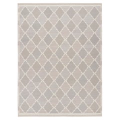 Rug & Kilim's Teppich im skandinavischen Stil in Taupe mit Rautenmustern