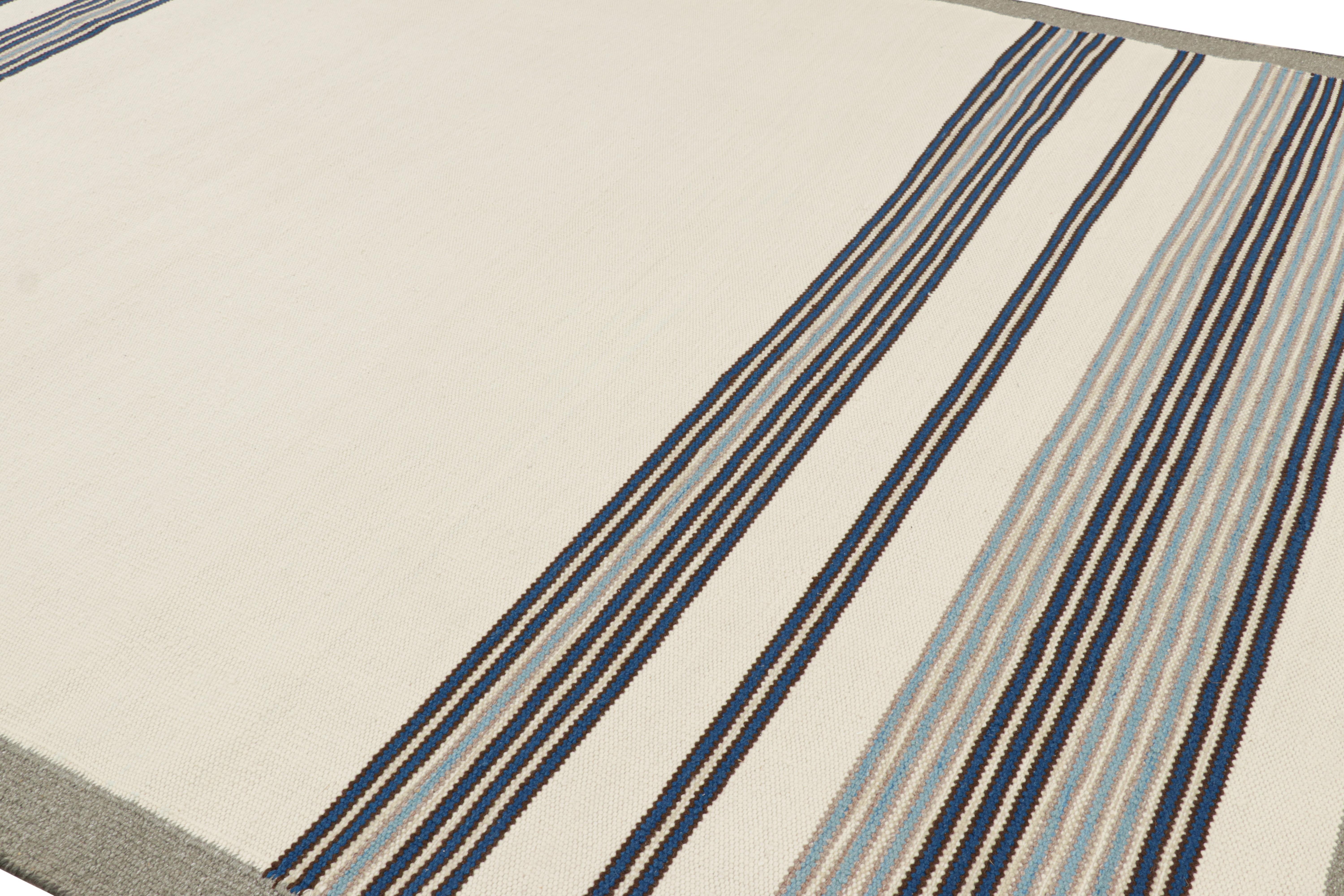 Este kilim escandinavo de 10x14, tejido a mano en lana, de nuestra célebre textura de tejido plano de la colección titular y premiada, goza de la delicadeza de la estética sueca con un estampado geométrico. 

Sobre el diseño: 

Los admiradores de la