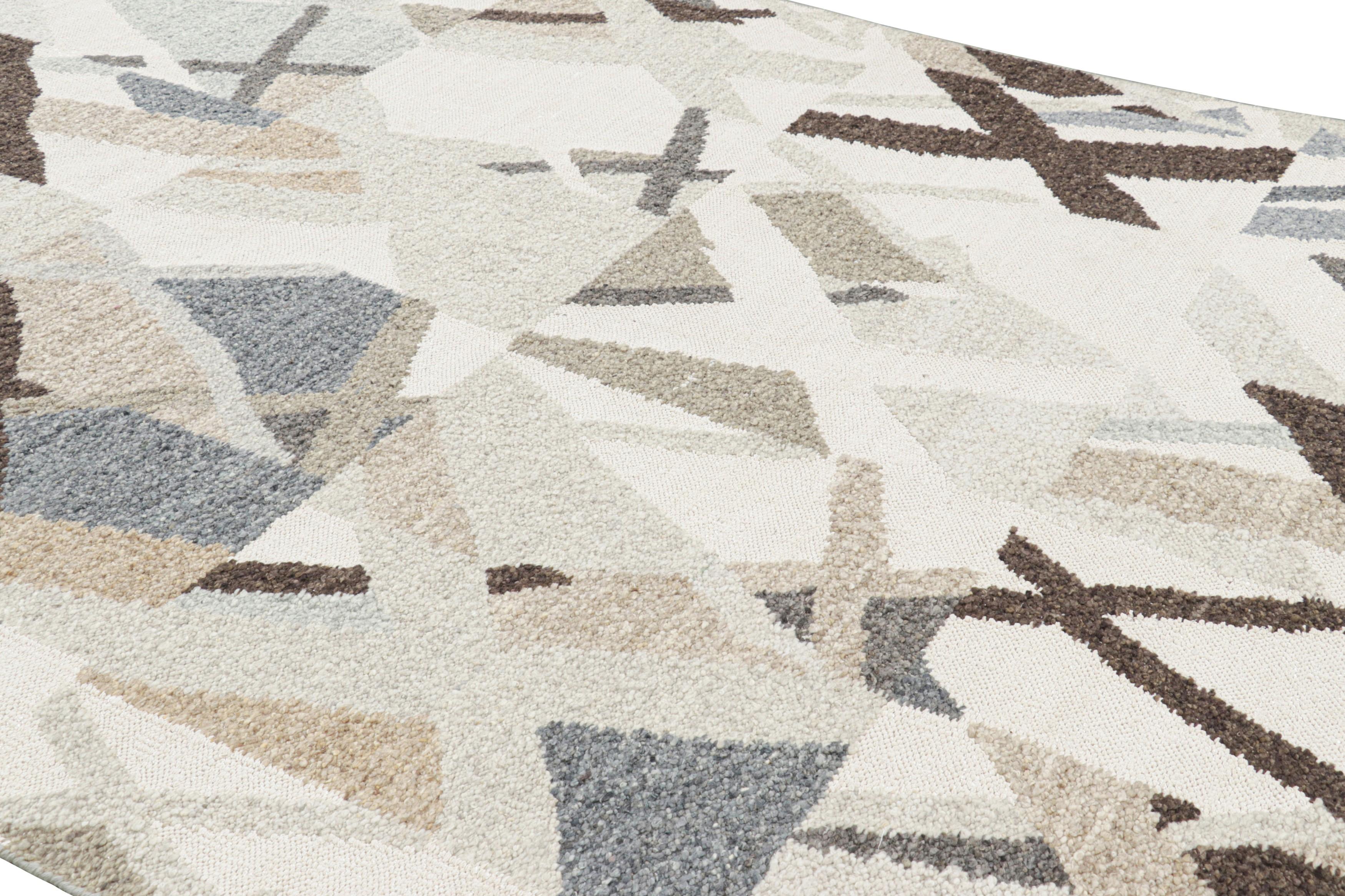 Made with handwoven wool, this 9x12 rug is an exciting new addition to Rug & Kilim’s Scandinavian “Nu” rug collection—a contemporary reimagining of Swedish minimalism and vintage rugs and textiles of Rollakan and Rya traditions.

On the design: