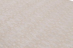 Rug & Kilim’s Scandinavian Style Rug in White with Floral Patterns