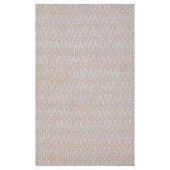 Rug & Kilim - Tappeto in stile scandinavo in bianco con motivi floreali