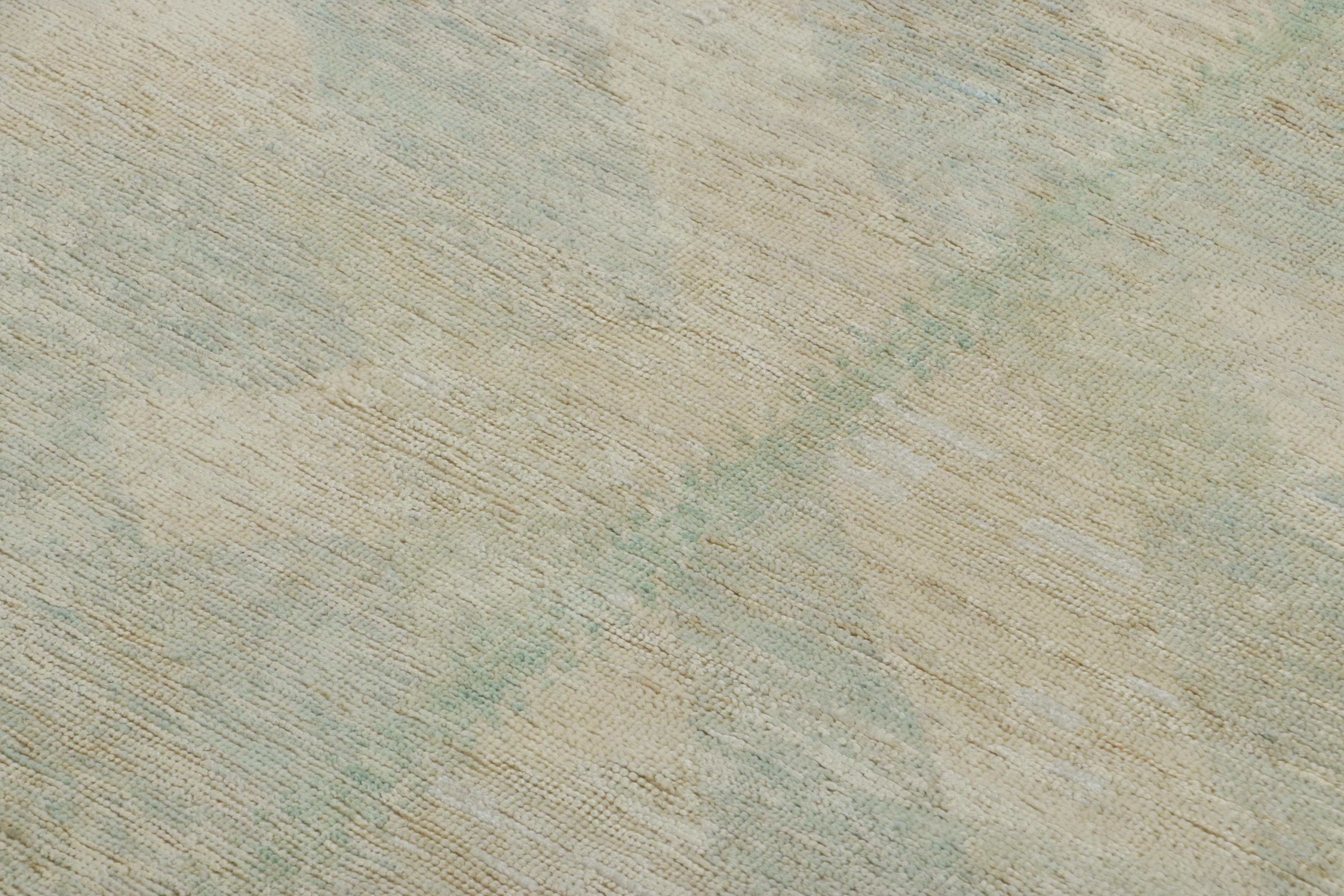 Made with a luxurious hand-knotted wool and silk pile, this 9x12 rug is an exceptional new addition to Rug & Kilim’s Scandinavian rug collection—a contemporary reimagining of Swedish minimalism and vintage rugs and textiles of Rollakan and Rya