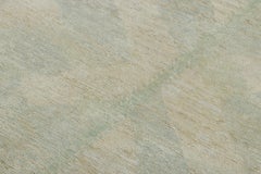 Rug & Kilim’s Scandinavian Style Rug, Subtle Geometric Pattern in Cream and Blue
