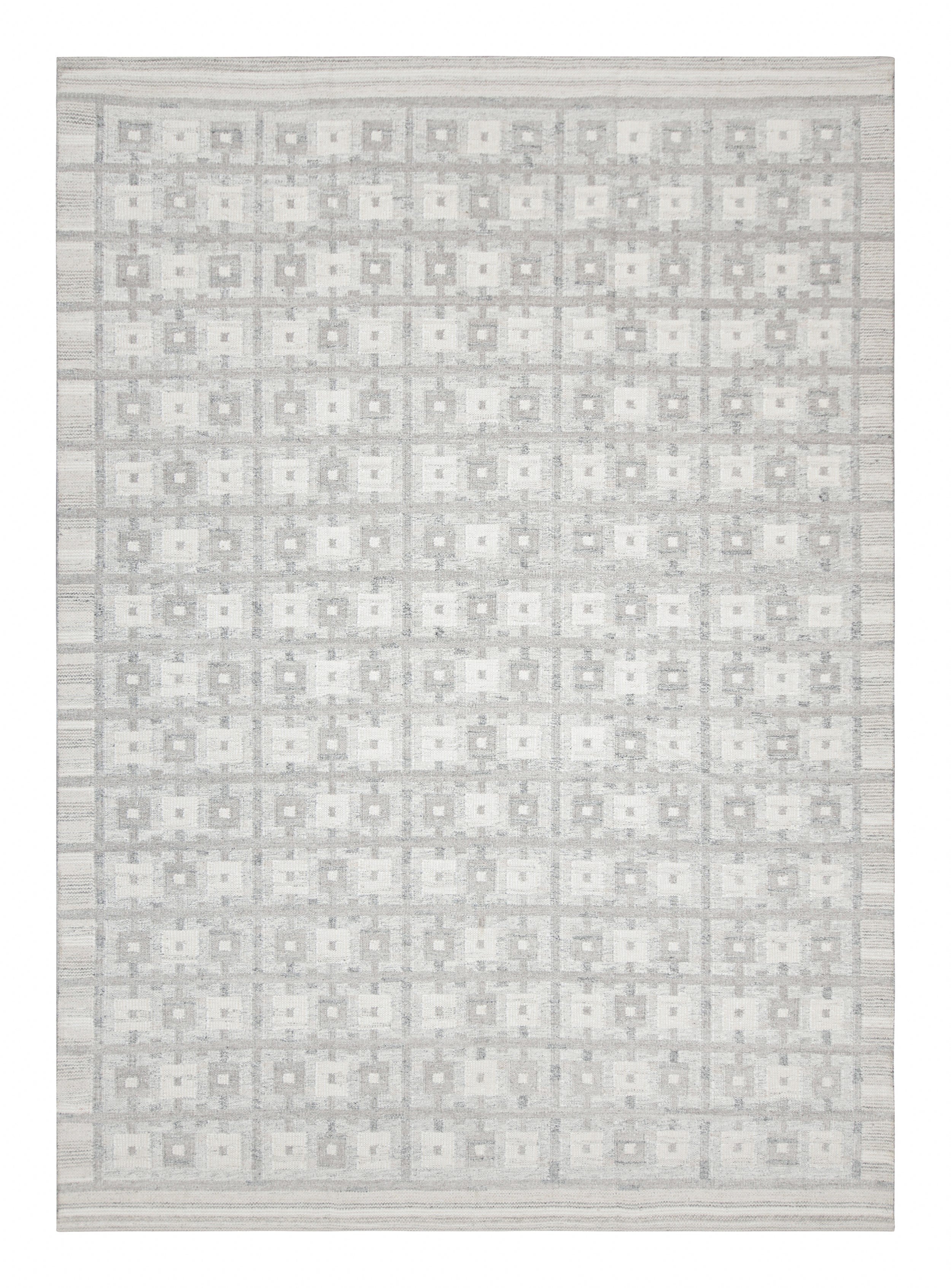 Tappeto in stile scandinavo Rug & Kilim, motivi geometrici bianchi e grigi