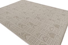 Rug & Kilim’s Scandinavian Style Rug with Beige and Gray Geometric Patterns