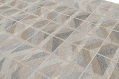 Rug & Kilim’s Scandinavian Style Rug with Beige-Brown Geometric Patterns