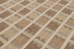 Rug & Kilim’s Scandinavian Style Rug with Beige-Brown Geometric Patterns