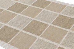 Rug & Kilim’s Scandinavian Style Rug with Beige-Brown Geometric Patterns