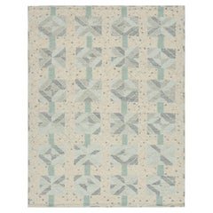 Tapis de style scandinave de Rug & Kilim avec bleu, turquoise et blanc cassé