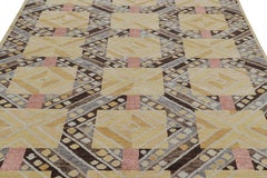 Rug & Kilim’s Scandinavian Style Rug with Colorful Geometric Patterns