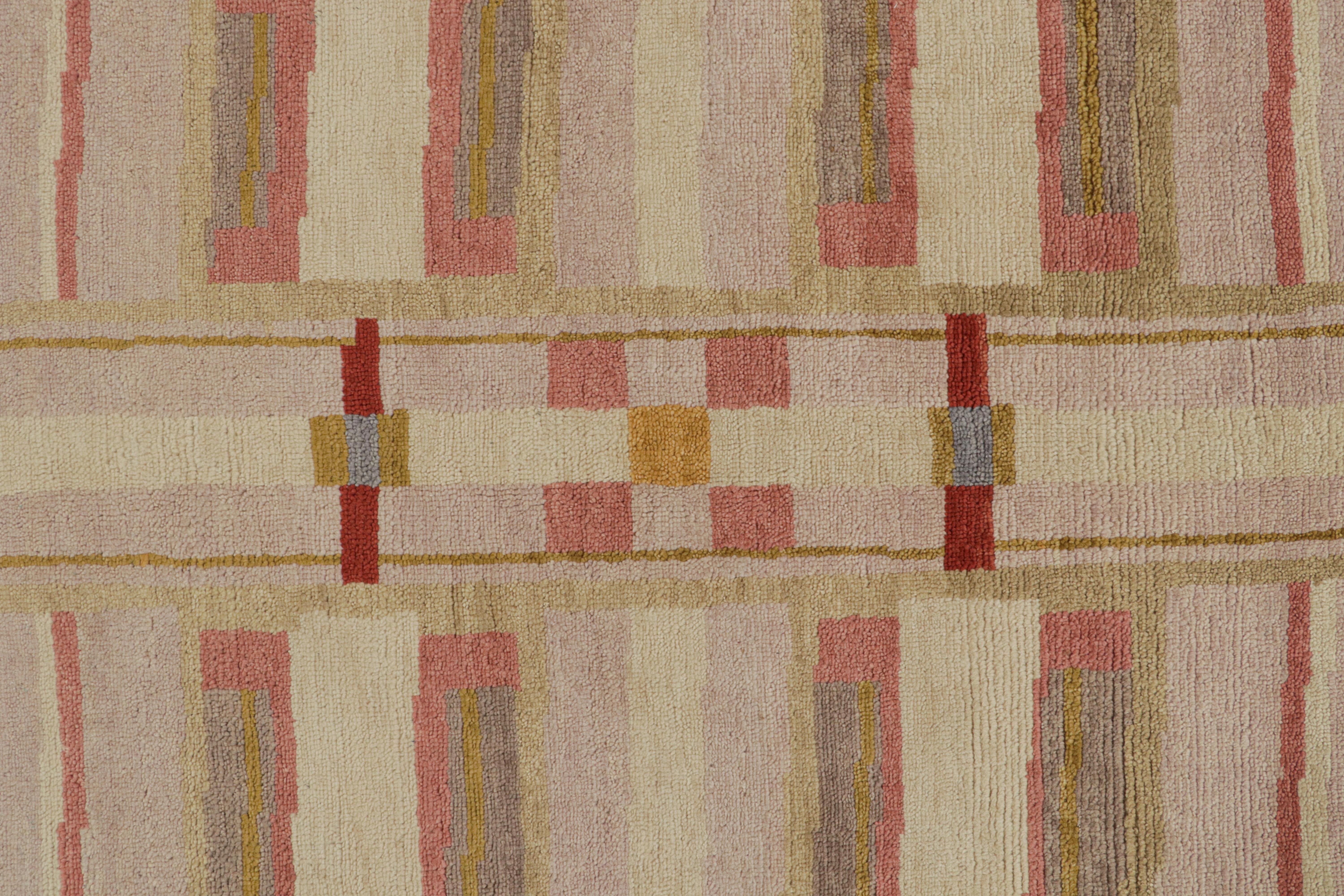 Rug & Kilim’s Scandinavian Style rug with Colorful Geometric Patterns In New Condition For Sale In Long Island City, NY