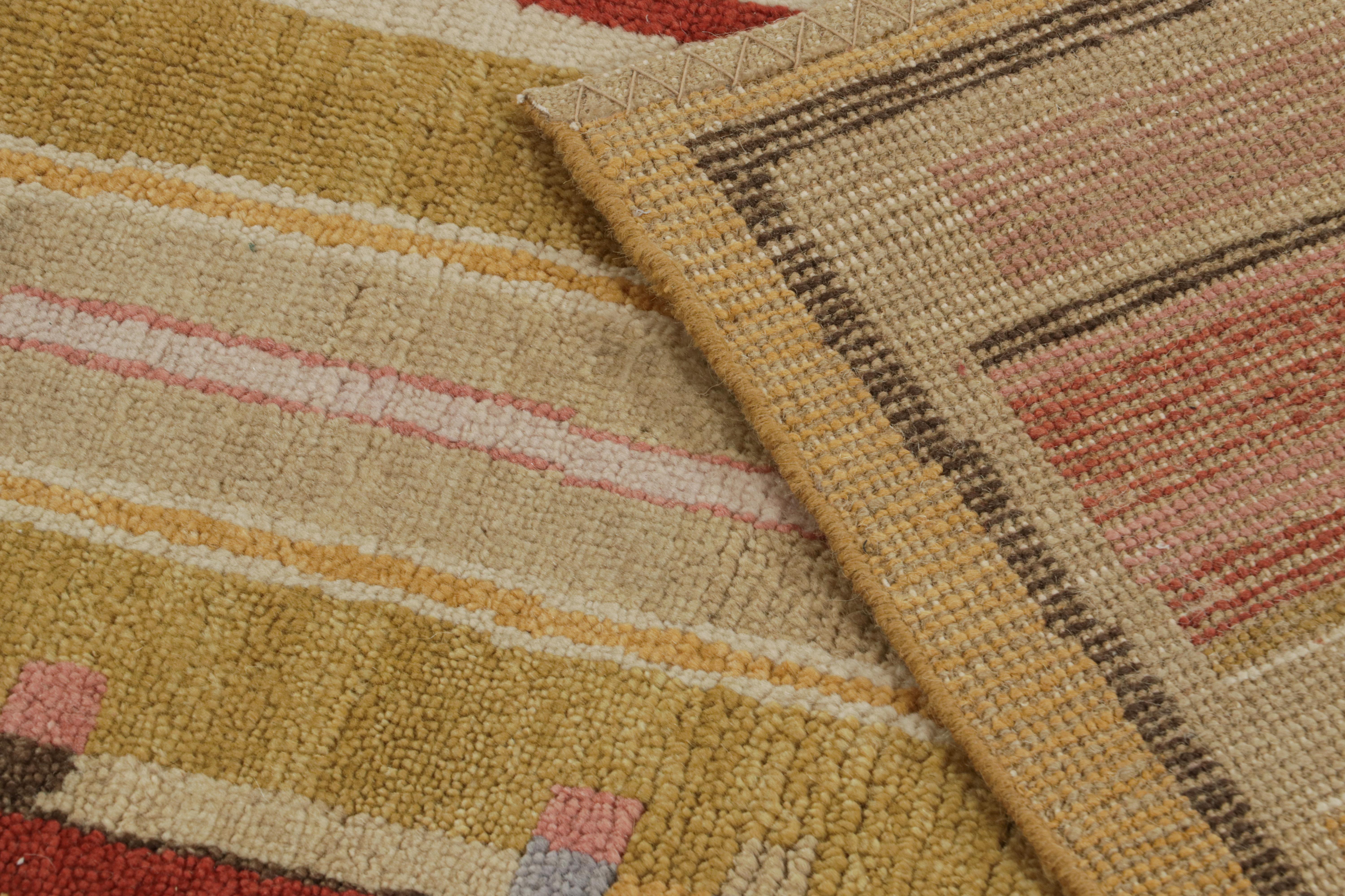 Contemporary Rug & Kilim’s Scandinavian Style rug with Colorful Geometric Patterns For Sale