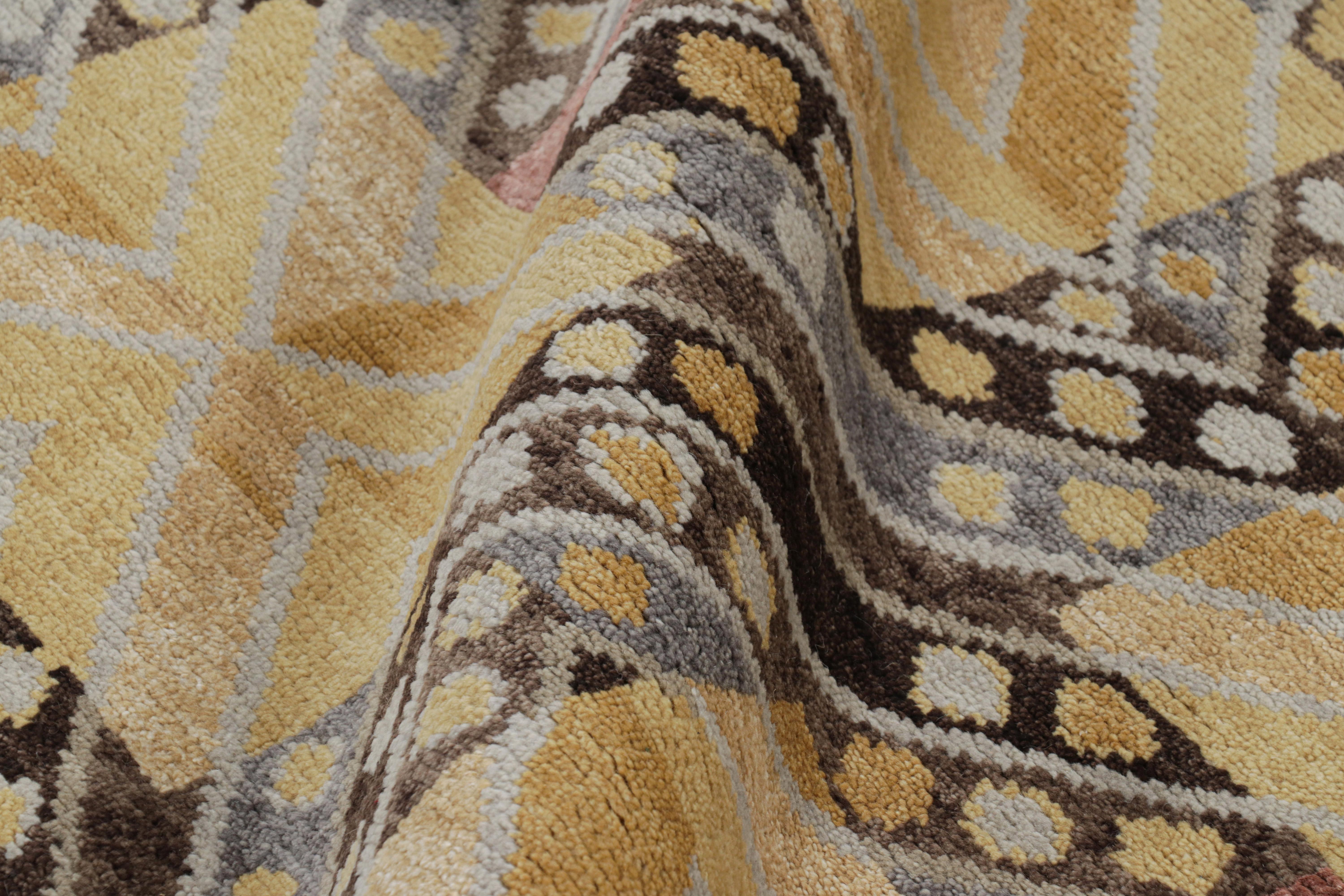 Contemporary Rug & Kilim’s Scandinavian Style Rug with Colorful Geometric Patterns For Sale
