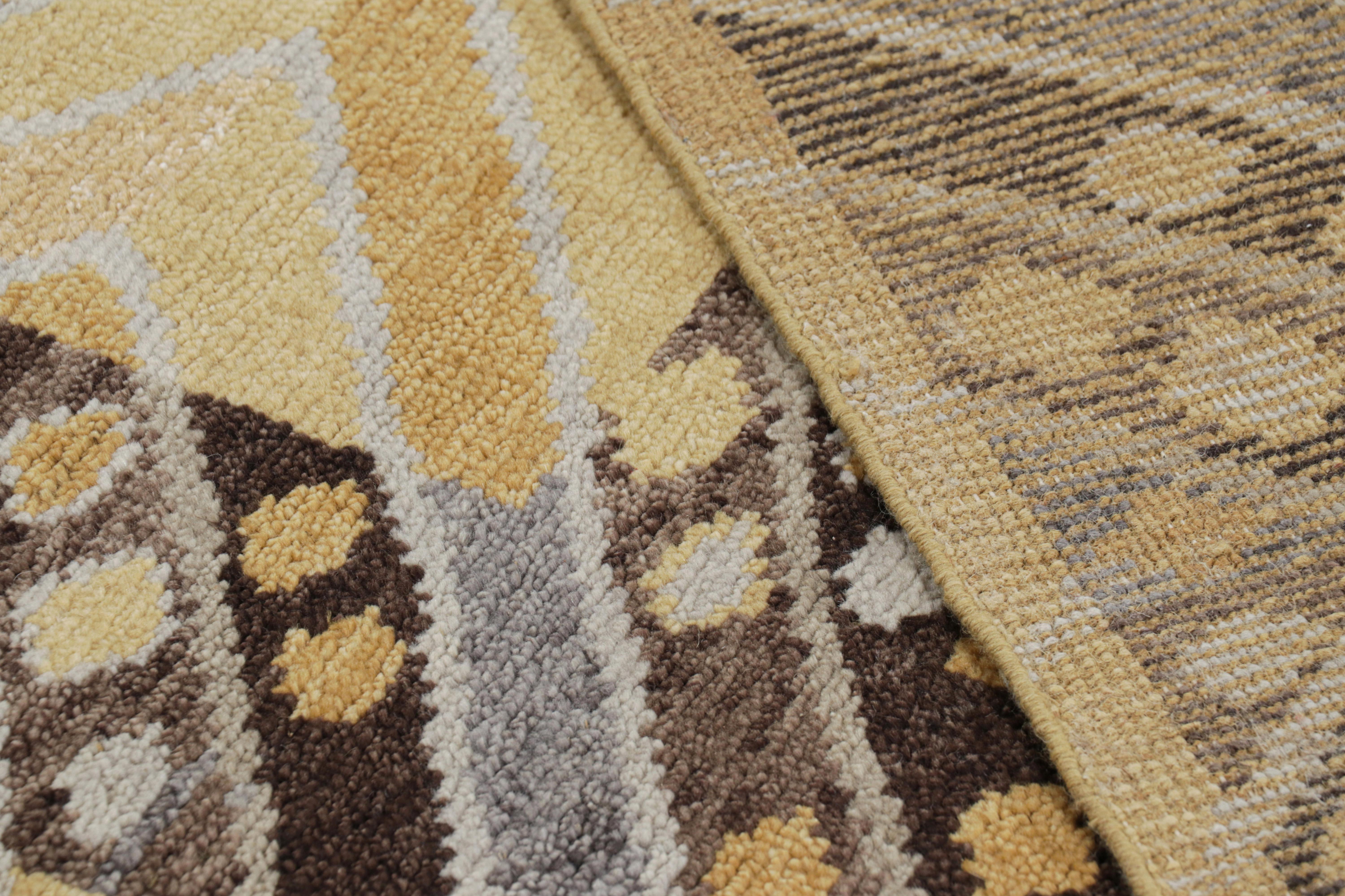 Wool Rug & Kilim’s Scandinavian Style Rug with Colorful Geometric Patterns For Sale