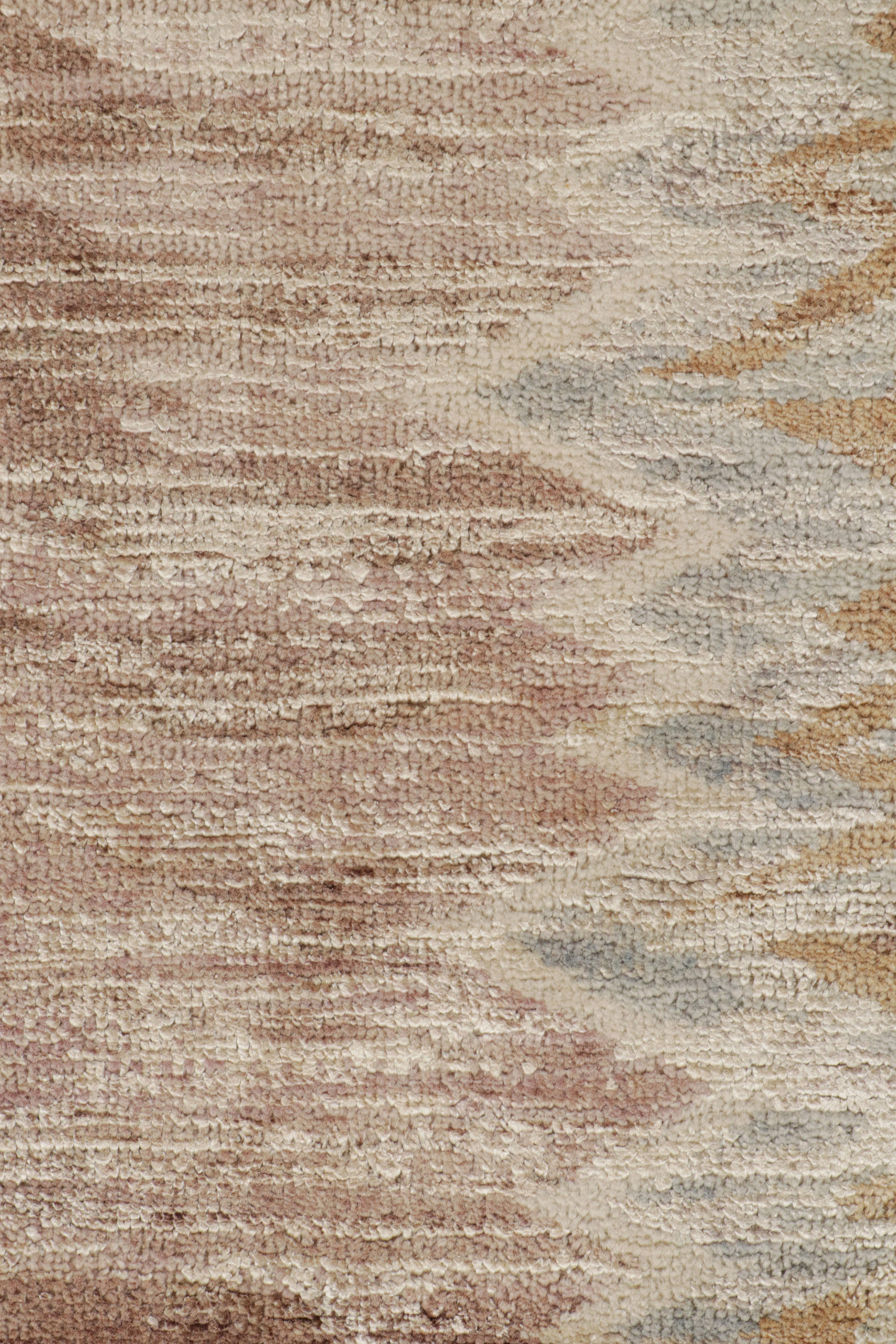 Rug & Kilim’s Scandinavian Style Rug with Geometric Chevron Patterns In New Condition For Sale In Long Island City, NY