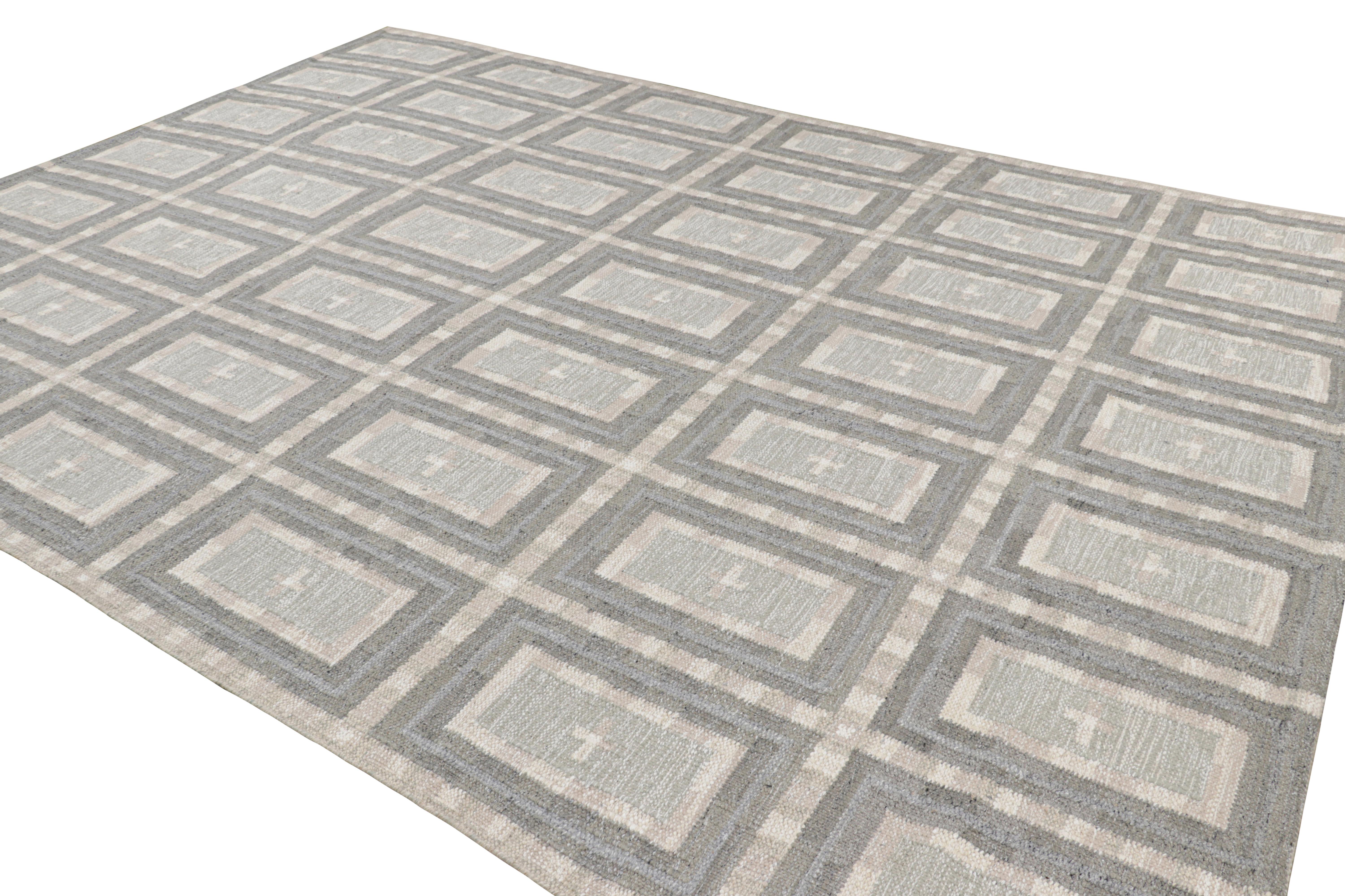 Tessuto a mano Rug & Kilim è un tappeto in stile scandinavo con motivi geometrici in vendita