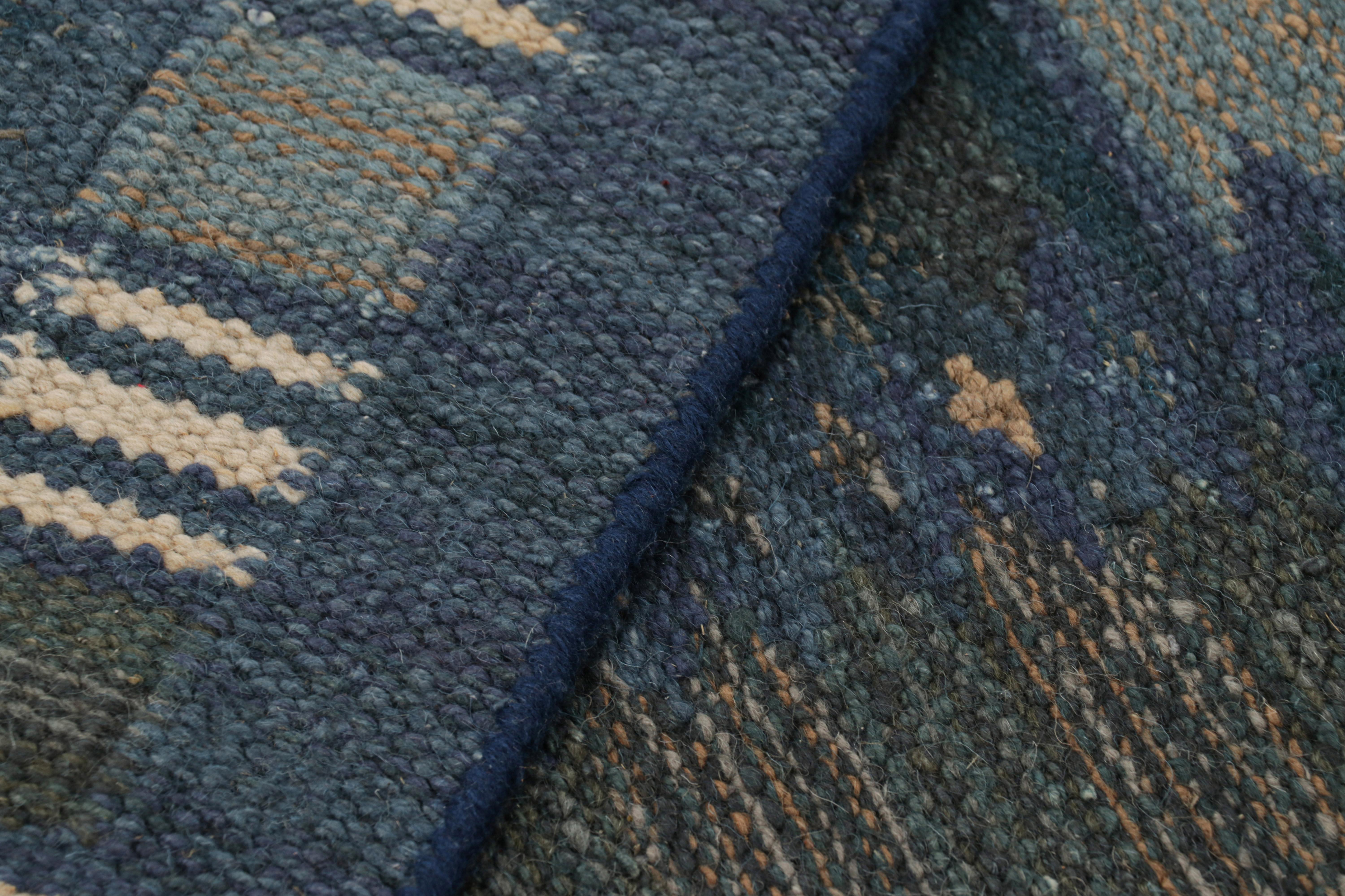 Rug & Kilim's Teppich im skandinavischen Stil mit geometrischen Mustern (21. Jahrhundert und zeitgenössisch) im Angebot