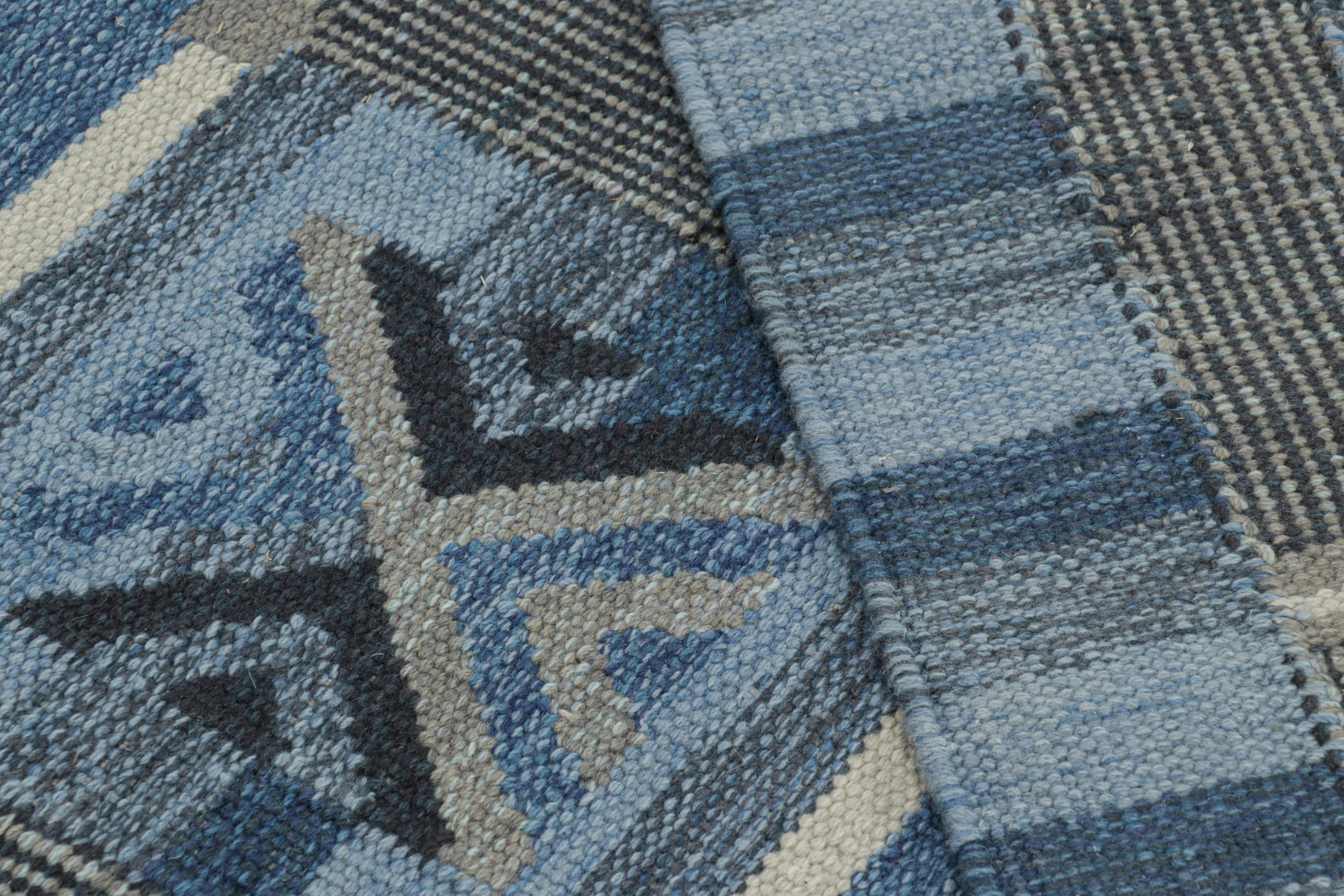 Rug & Kilim's Teppich im skandinavischen Stil mit geometrischen Mustern (Wolle) im Angebot