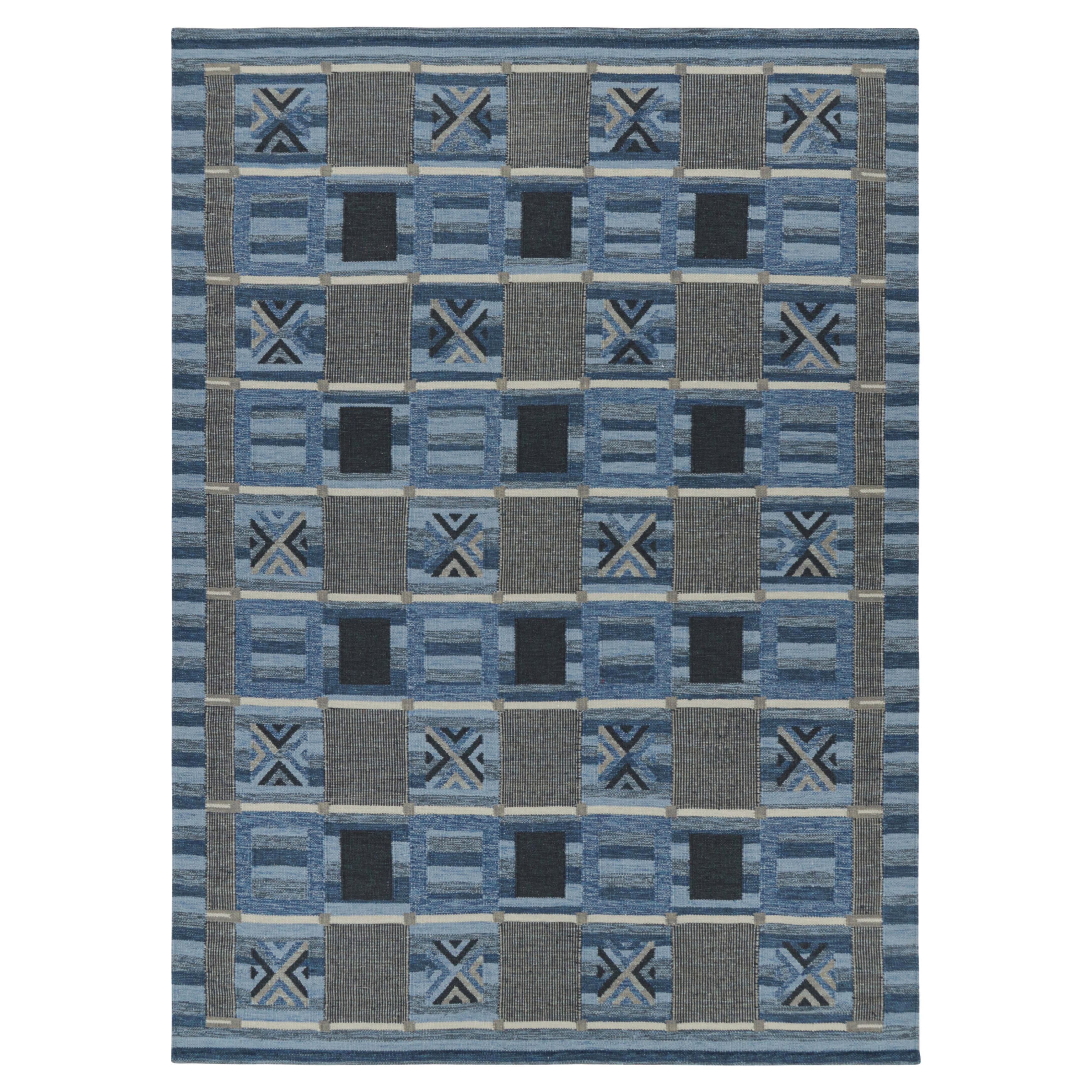 Rug & Kilim’s Scandinavian Style Rug with Geometric Patterns