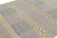 Tapis de style scandinave à motif géométrique gris et beige-brun de Rug & Kilim