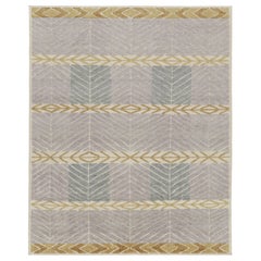 Rug 
Kilim
s Teppich im skandinavischen Stil mit grauem und beige-braunem geometrischem Muster