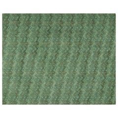 Tapis de style scandinave à motifs géométriques verts de Rug & Kilim