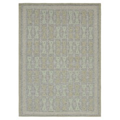 Rug & Kilim’s Scandinavian Style Rug with Hourglass Patterns in Tones of Green