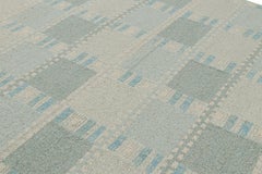 Tappeto in stile scandinavo Rug & Kilim con motivi geometrici blu chiaro