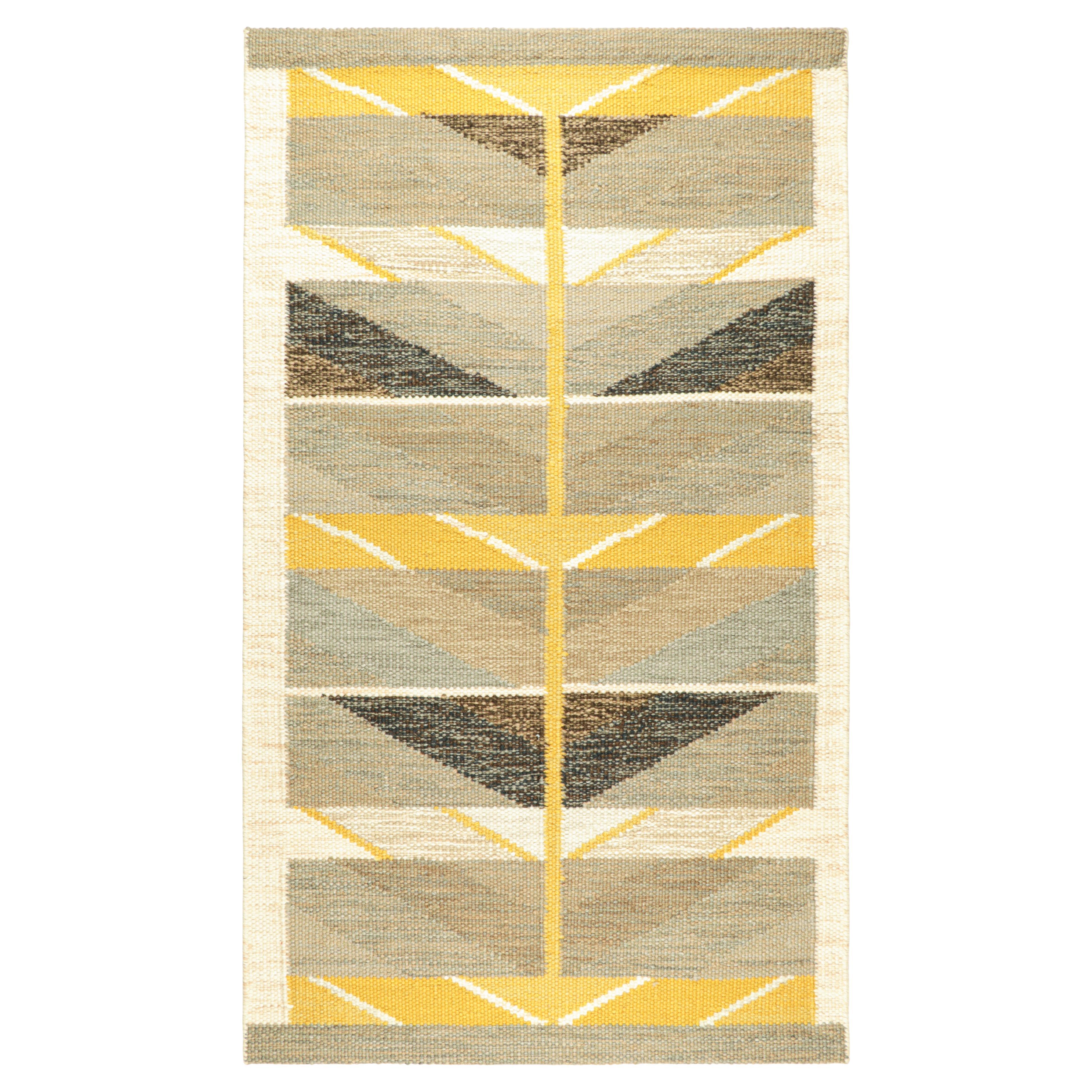 Rug & Kilim's Teppich im skandinavischen Stil mit polychromen Chevron-Mustern