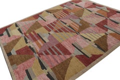 Rug & Kilim’s Scandinavian Style Rug with Polychromatic Geometric Pattern