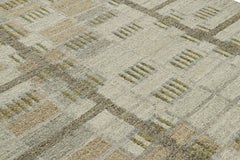 Rug & Kilim’s Scandinavian Style Rug with Polychromatic Geometric Patterns