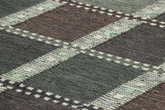 Rug & Kilim’s Scandinavian Style Rug with Purple and Teal Geometric Patterns