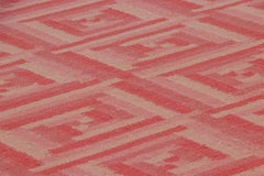 Tappeto in stile scandinavo Rug & Kilim con motivo geometrico rosso, rosa e beige
