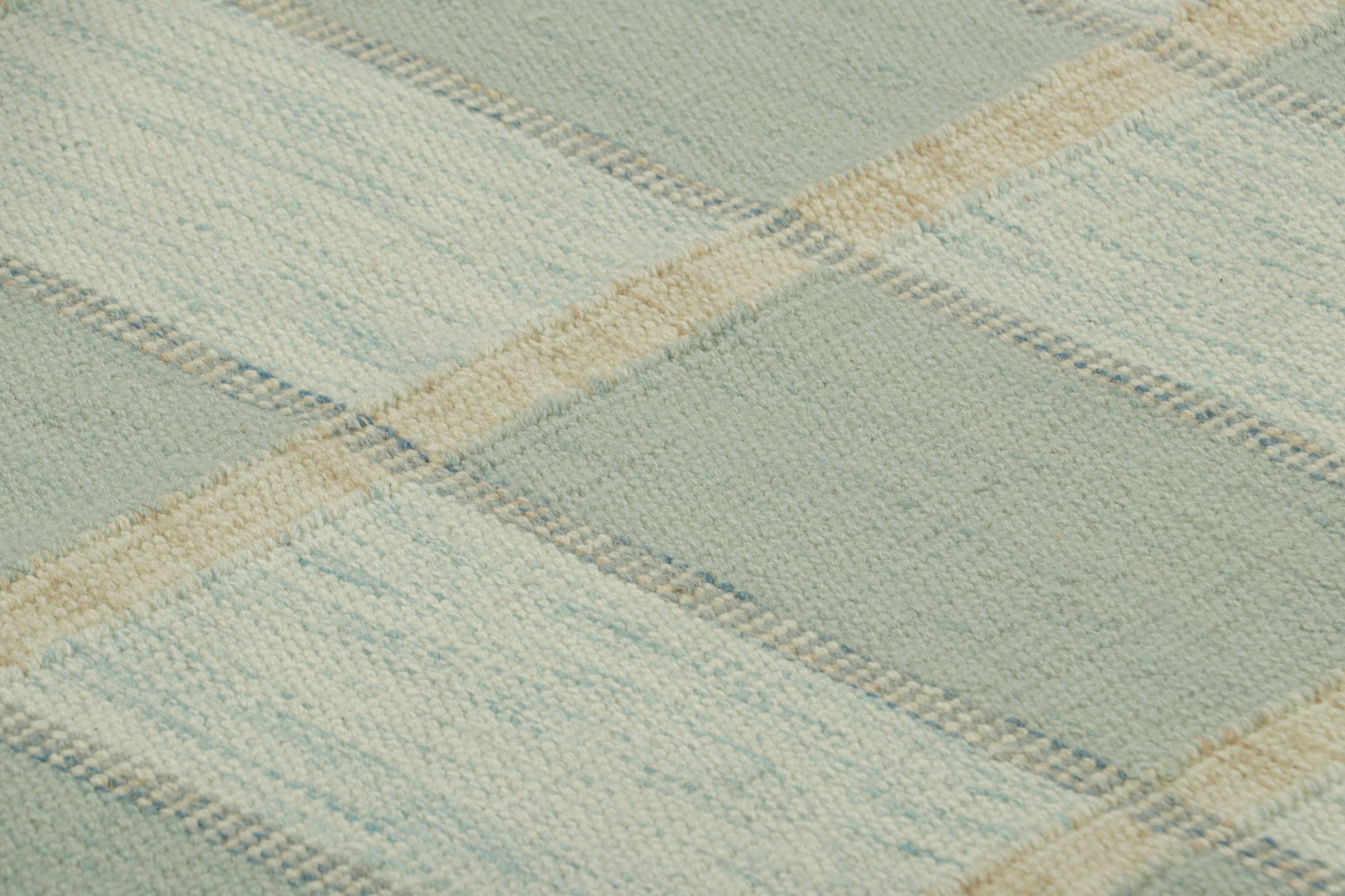 Made with handwoven wool, this 3x5 rug is an exciting new addition to Rug & Kilim’s Scandinavian rug collection—a contemporary reimagining of Swedish minimalism and vintage rugs and textiles of Rollakan and Rya traditions.

On the Design: 

This new