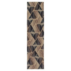 Traves de Mesa de Estilo Escandinavo de Rug & Kilim en Azul y Beige-Marrón de Patrones Altos y Bajos