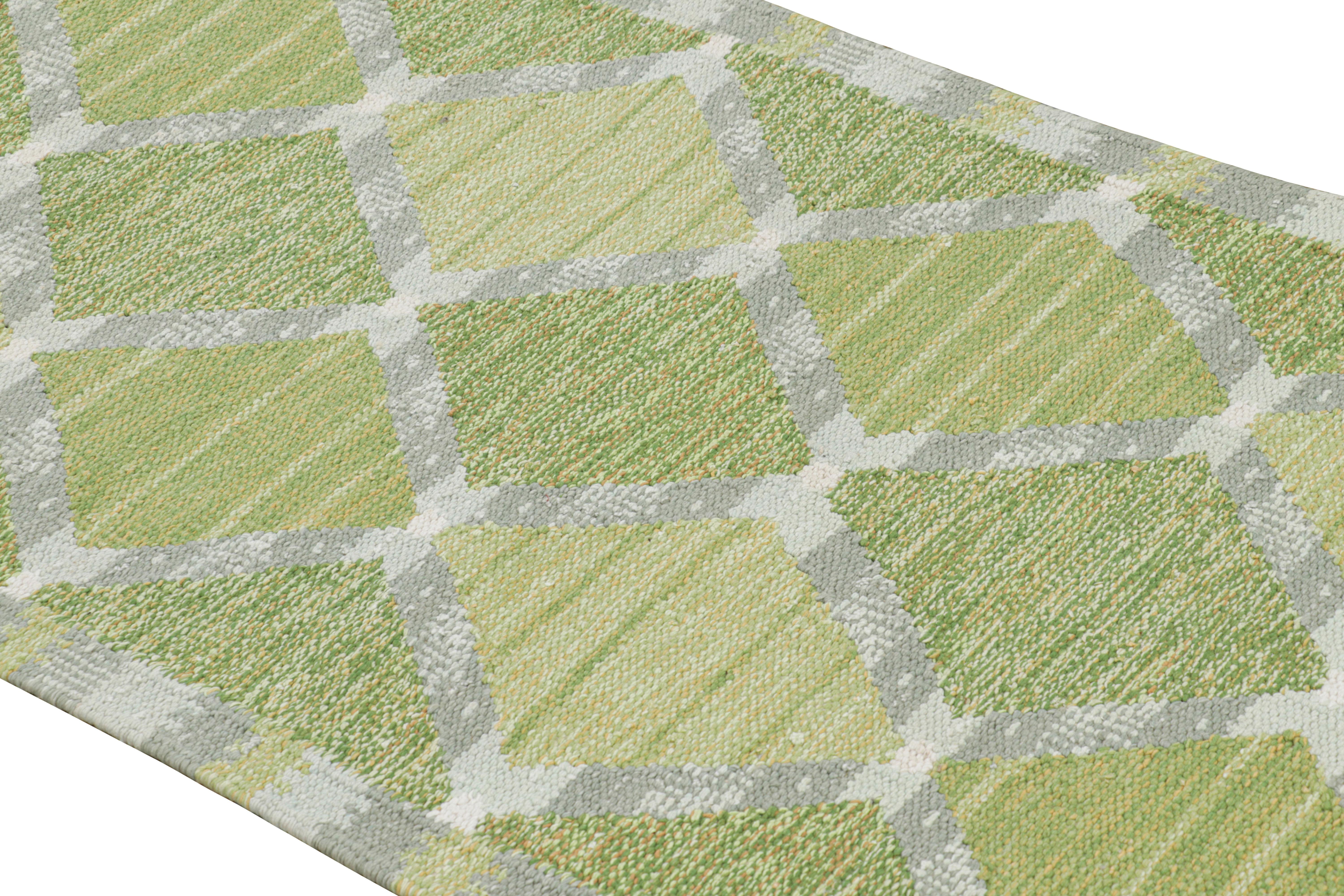 Made with handwoven cotton, this 3x5 rug is an exciting new edition of the flatweave line in Rug & Kilim’s award-winning Scandinavian Collection—a contemporary reimagining of vintage and mid-century modern Swedish Modernist and minimalist designs of