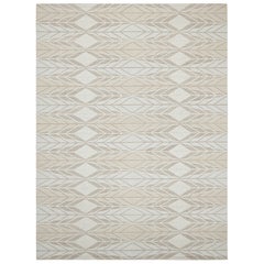 Tapis de course de style scandinave de Rug 
Kilim, vert avec motifs géométriques gris
