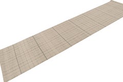 Rug & Kilim’s Scandinavian Style Runner Rug in Beige, Gray and White Stripes