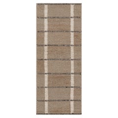 Tapis de course de style scandinave de Rug
Kilim en Brown avec des rayures noires et blanches