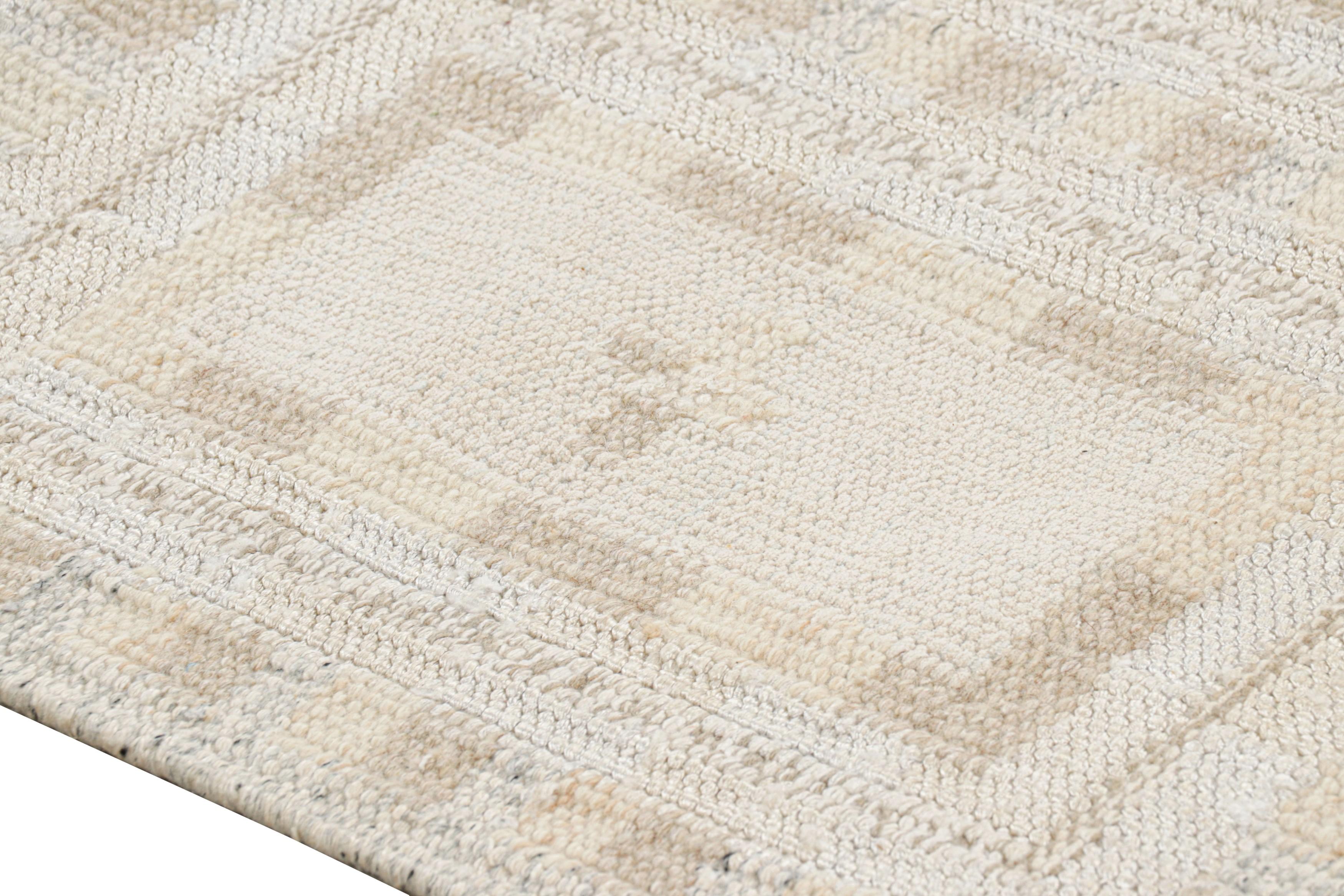Tapis de style scandinave à motifs géométriques d'un blanc éclatant de Rug & Kilim Neuf - En vente à Long Island City, NY