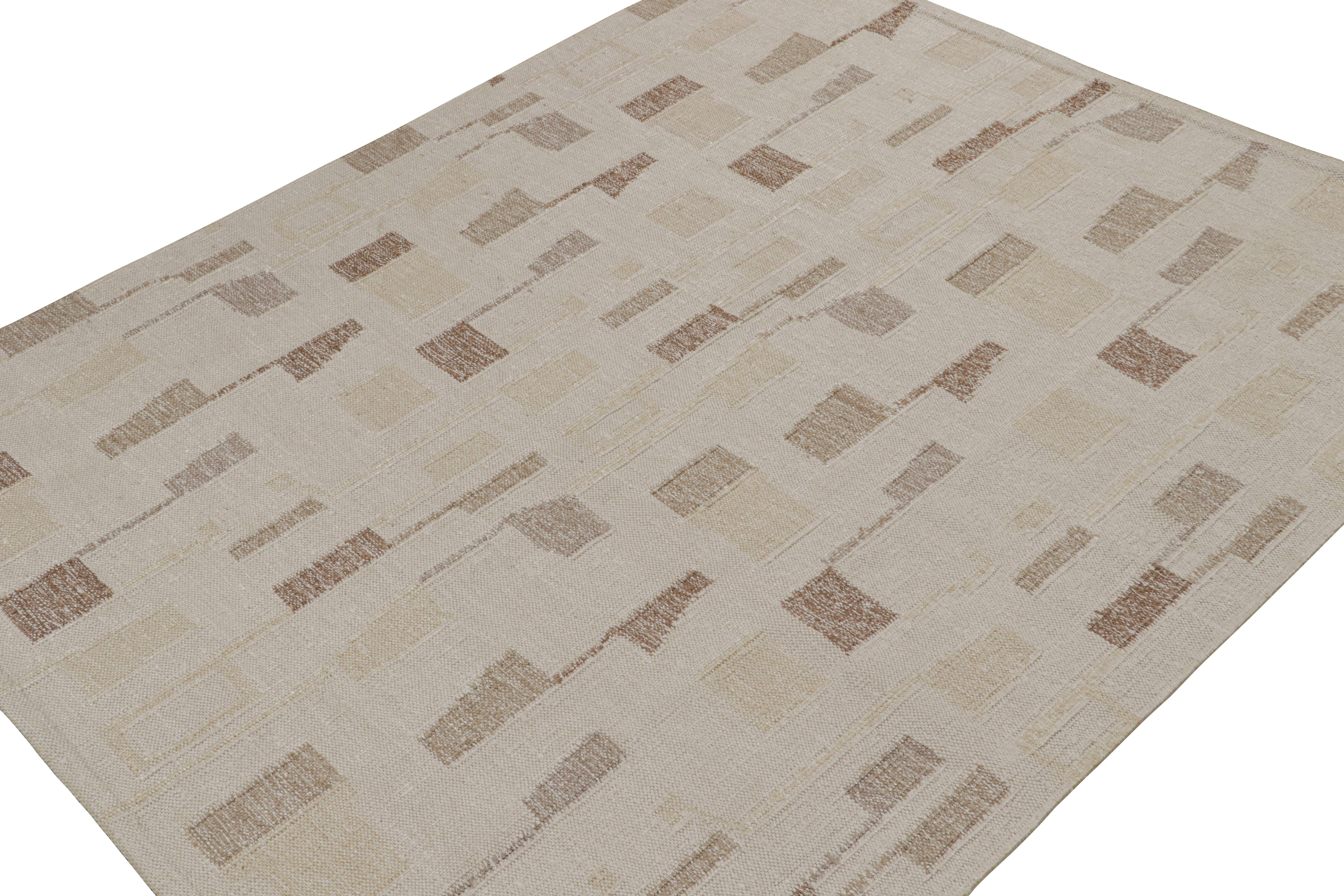 Questo kilim 8x10 in stile svedese si aggiunge alle nuove trame piatte 