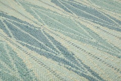 Rug & Kilim’s Scandinavian Style Square Rug in Blue, with Geometric Patterns