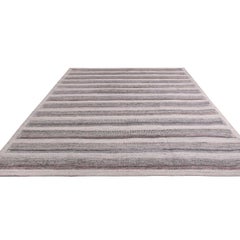 Rug & Kilim’s Scandinavian Style Striped Beige Brown Indoor/Outdoor Kilim Rug